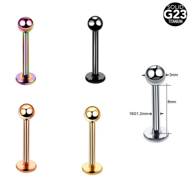 5 buc. Titan Labret Helix Tragus Piercing Clip fals pe nas Inele Stud Cercei nariz Cartilage Septum Inele Piercing Bijuterii