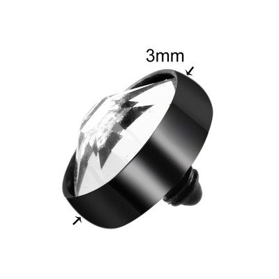 10 kom/lot Titanium Piercing Mikro Dermalno sidro Vrh Okrugli dragulj Skin Diver Implant Skin Diver ukrašen draguljima Hide in Skin Dodatak za tijelo Nakit