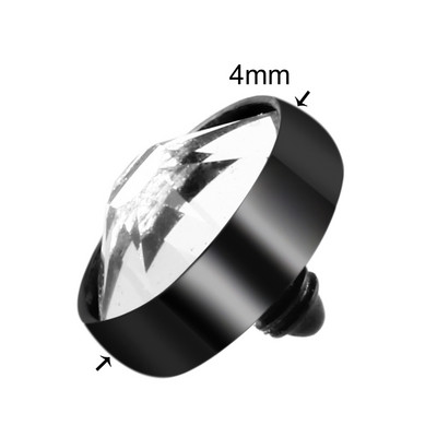 10 kom/lot Titanium Piercing Mikro Dermalno sidro Vrh Okrugli dragulj Skin Diver Implant Skin Diver ukrašen draguljima Hide in Skin Dodatak za tijelo Nakit