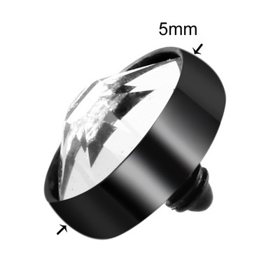 10 kom/lot Titanium Piercing Mikro Dermalno sidro Vrh Okrugli dragulj Skin Diver Implant Skin Diver ukrašen draguljima Hide in Skin Dodatak za tijelo Nakit