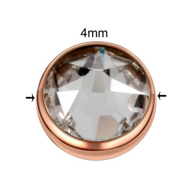 10 kom/lot Titanium Piercing Mikro Dermalno sidro Vrh Okrugli dragulj Skin Diver Implant Skin Diver ukrašen draguljima Hide in Skin Dodatak za tijelo Nakit