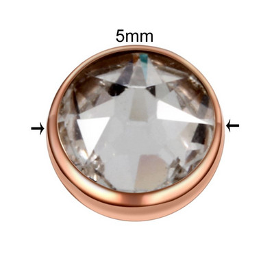 10 kom/lot Titanium Piercing Mikro Dermalno sidro Vrh Okrugli dragulj Skin Diver Implant Skin Diver ukrašen draguljima Hide in Skin Dodatak za tijelo Nakit