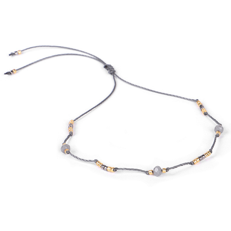 Huitan, design nou, mărgele reglabile, cu fir de ceară, gleznă pentru femei, brățară de gleznă cu șnur colorat boem, cadou pentru fată, bijuterii de plajă