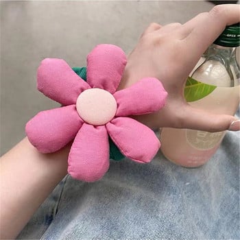 Κορεάτικη μόδα 2022 Καλοκαιρινό ύφασμα Flower Scrunchies Girl Χαριτωμένα σχοινιά μαλλιών Γλυκό λαστιχένιο δαχτυλίδι μαλλιών Αξεσουάρ μαλλιών για γυναίκες