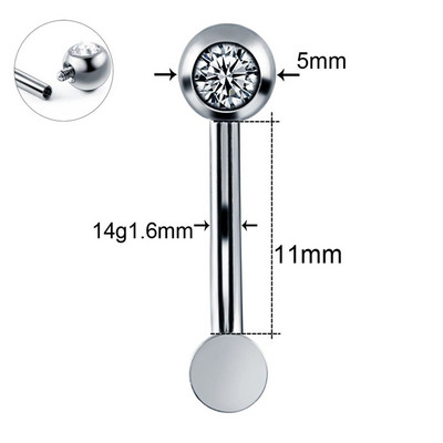 10 buc/lot piercing genital din titan Inele inel pentru nas CZ bijuterie șurub nas Stud nas os nară cercel sept Piercing bijuterii