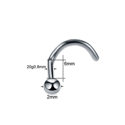 10 buc/lot piercing genital din titan Inele inel pentru nas CZ bijuterie șurub nas Stud nas os nară cercel sept Piercing bijuterii