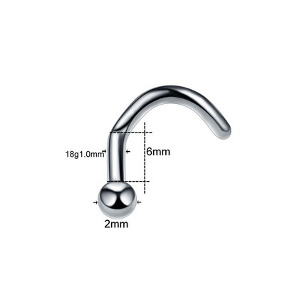 10 buc/lot piercing genital din titan Inele inel pentru nas CZ bijuterie șurub nas Stud nas os nară cercel sept Piercing bijuterii