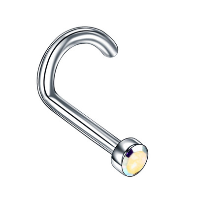 10 buc/lot piercing genital din titan Inele inel pentru nas CZ bijuterie șurub nas Stud nas os nară cercel sept Piercing bijuterii