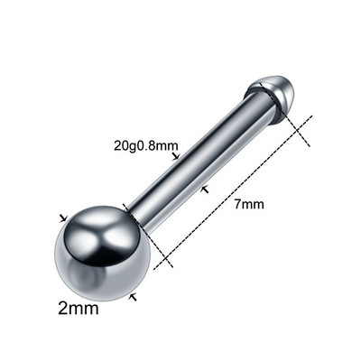 10 buc/lot piercing genital din titan Inele inel pentru nas CZ bijuterie șurub nas Stud nas os nară cercel sept Piercing bijuterii