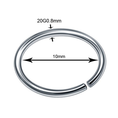 10 buc/lot piercing genital din titan Inele inel pentru nas CZ bijuterie șurub nas Stud nas os nară cercel sept Piercing bijuterii