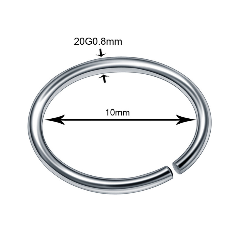 10 buc/lot piercing genital din titan Inele inel pentru nas CZ bijuterie șurub nas Stud nas os nară cercel sept Piercing bijuterii