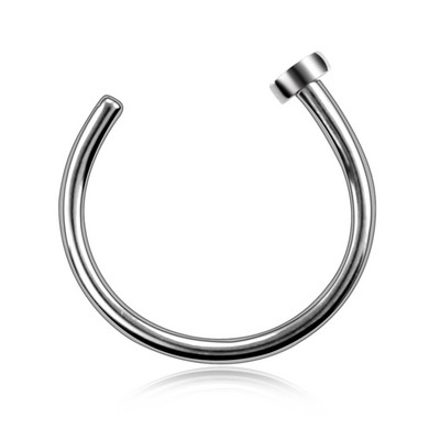 10 buc/lot G23 inele de cerc pentru nas fals din titan, inele cu clemă în formă de C, inele pentru nas, piercing pentru cartilajele urechilor false, bijuterii sexy
