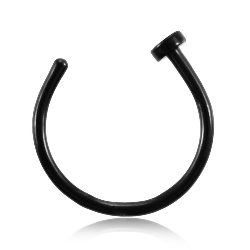 10 buc/lot G23 inele de cerc pentru nas fals din titan, inele cu clemă în formă de C, inele pentru nas, piercing pentru cartilajele urechilor false, bijuterii sexy