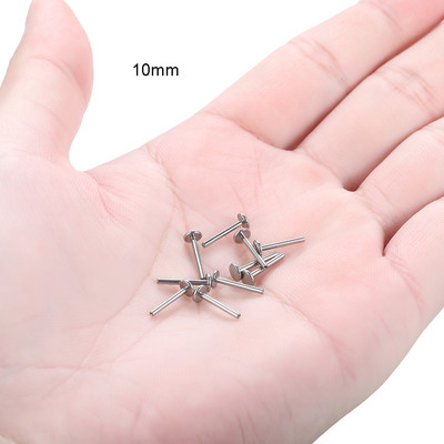 10 buc/lot G23 titan Push-in Labret Lip Bar ureche Tragus cercei de înlocuire Flat Bar fără fir Labret Post Bijuterii pentru corp 16G