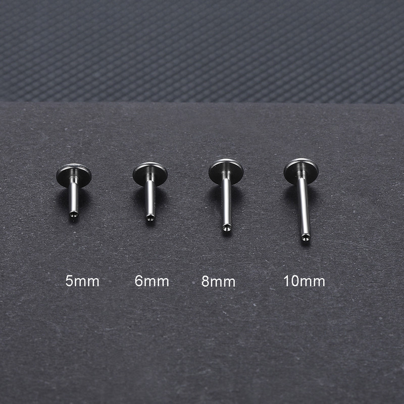 10 buc/lot G23 titan Push-in Labret Lip Bar ureche Tragus cercei de înlocuire Flat Bar fără fir Labret Post Bijuterii pentru corp 16G