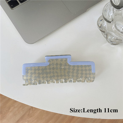 Coreeană Nouă Modă Galben Albastru În carouri Acetat Gheara Păr Dulce Drăguță Fată Crab Clip Păr Femei Accesorii pentru păr