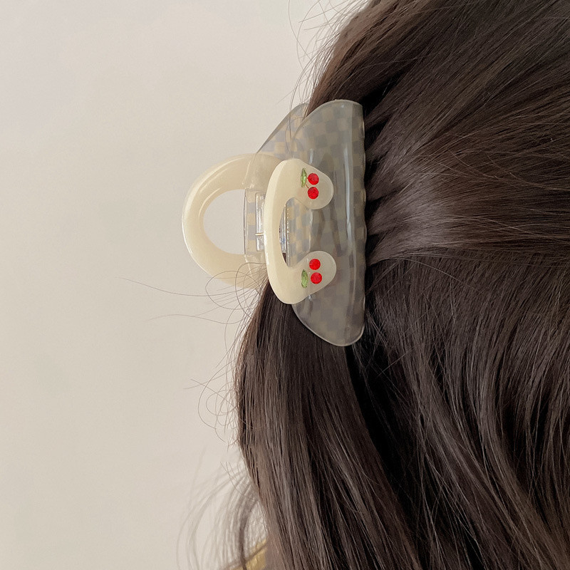 Coreeană Nouă Modă Galben Albastru În carouri Acetat Gheara Păr Dulce Drăguță Fată Crab Clip Păr Femei Accesorii pentru păr