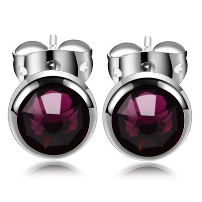 PAR G23 Titanium 4mm Crystal Gem Stud Naušnice s kopčom Leptir Šarene standardne naušnice za bušenje ušiju Modni ženski nakit