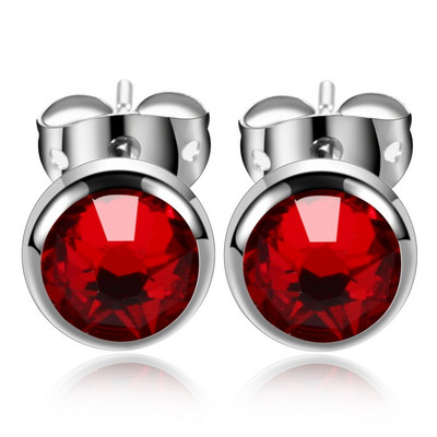 PAR G23 Titanium 4mm Crystal Gem Stud Naušnice s kopčom Leptir Šarene standardne naušnice za bušenje ušiju Modni ženski nakit