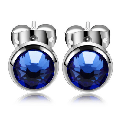 PAR G23 Titanium 4mm Crystal Gem Stud Naušnice s kopčom Leptir Šarene standardne naušnice za bušenje ušiju Modni ženski nakit