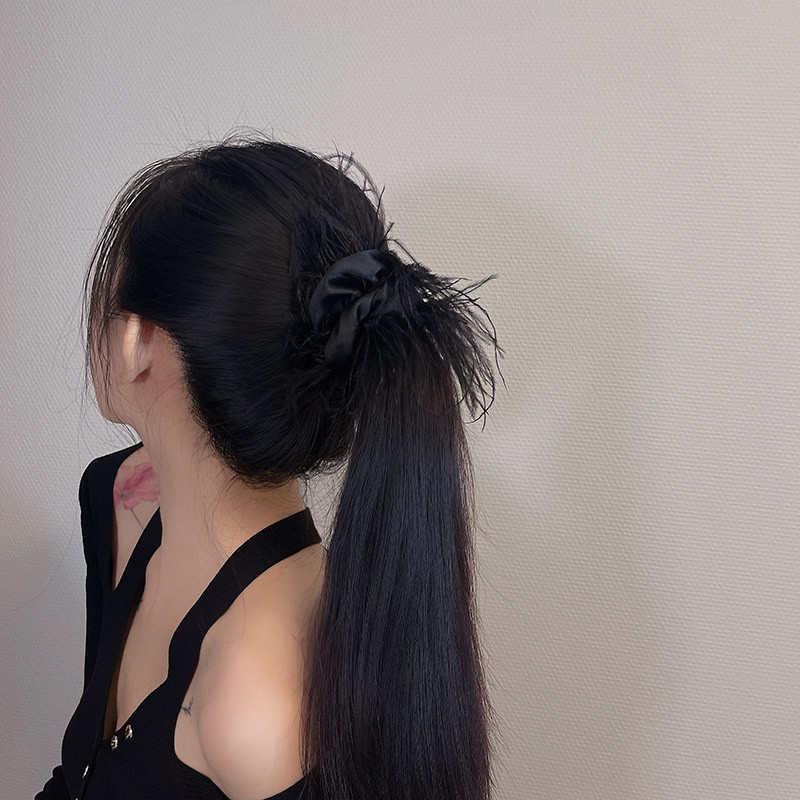 2022 fekete strucctoll haj kötél fejfedő scrunchi tartó női haj kiegészítők elasztikus hajpántok