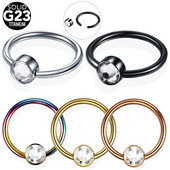 1PC G23 titan cu bijuterie plată CBR Ball BCR Helix Piercing Septum Piercing Inele pentru nas Labret Inele pentru buze Piercing Bijuterii pentru corp 16G