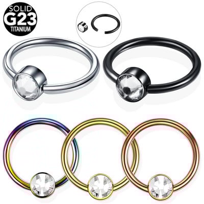 1PC G23 titan cu bijuterie plată CBR Ball BCR Helix Piercing Septum Piercing Inele pentru nas Labret Inele pentru buze Piercing Bijuterii pentru corp 16G