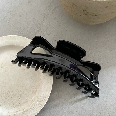 Agrafă de păr de crab de rășină de dimensiuni mari, la modă, de dimensiuni mari. Clip de păr de culoare solidă.