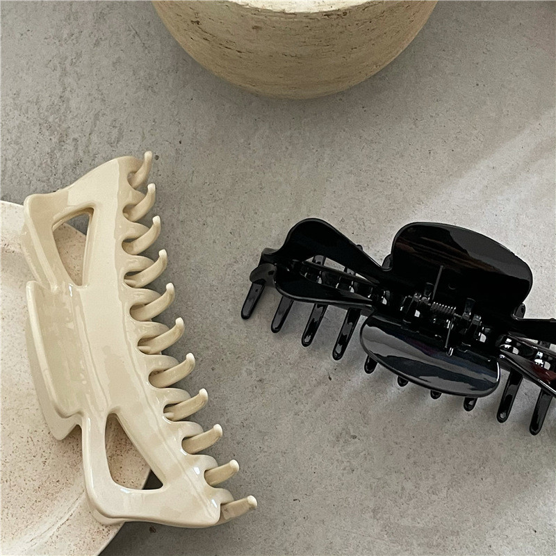Agrafă de păr de crab de rășină de dimensiuni mari, la modă, de dimensiuni mari. Clip de păr de culoare solidă.