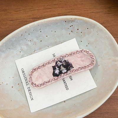 2022 la modă, drăguț, pisici jucăușe, cu stras, acetat, clemă de primăvară, clemă pentru breton, pentru fete, agrafe simple, accesorii de păr pentru femei