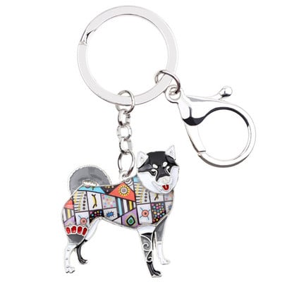 WEVENI Metal Shiba Inu Breloc Breloc Geanta Breloc Email Câine Breloc Accesorii Suvenir Moda Bijuterii Animale pentru Femei
