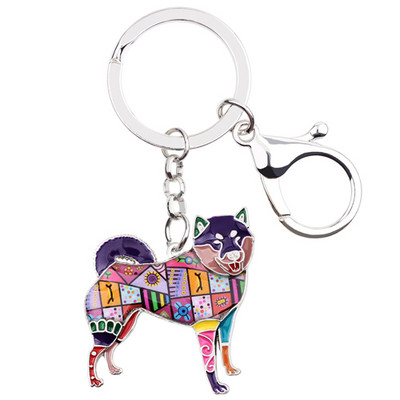 WEVENI Metal Shiba Inu Breloc Breloc Geanta Breloc Email Câine Breloc Accesorii Suvenir Moda Bijuterii Animale pentru Femei