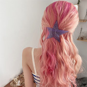 New Fashion Millennial Cool Girl y2k Agraf de păr cu cinci colțuri Sliver Star Clip de primăvară Checkerboard Ponytail Barrettes Accesoriu pentru păr