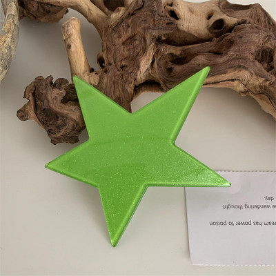 New Fashion Millennial Cool Girl y2k Agraf de păr cu cinci colțuri Sliver Star Clip de primăvară Checkerboard Ponytail Barrettes Accesoriu pentru păr