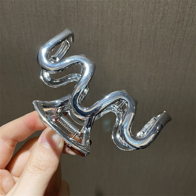 FFLACELL Agrafă de păr ondulată de crab din metal, gheare de păr pentru coadă de cal, accesorii de păr pentru femei, de înaltă calitate