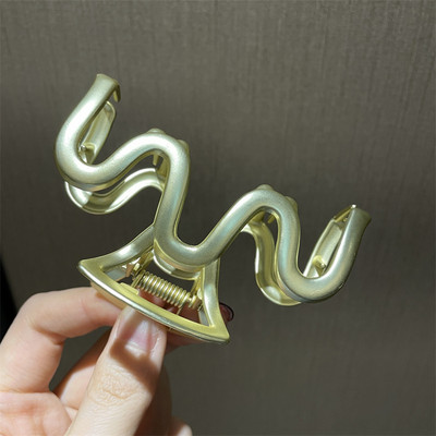 FFLACELL Agrafă de păr ondulată de crab din metal, gheare de păr pentru coadă de cal, accesorii de păr pentru femei, de înaltă calitate