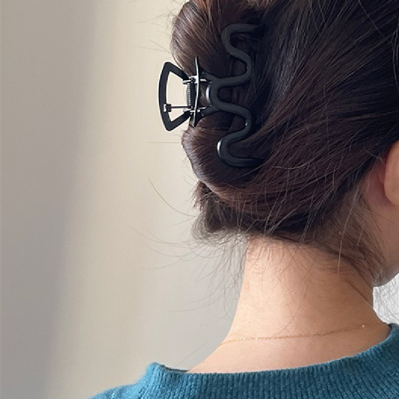 FFLACELL Agrafă de păr ondulată de crab din metal, gheare de păr pentru coadă de cal, accesorii de păr pentru femei, de înaltă calitate