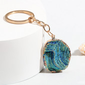 Breloc neregulat din rășină, oval, în formă de semicerc, inel de chei, cadouri de suvenir, pentru femei, bărbați, chei Cay, bijuterii simple, lucrate manual, DIY