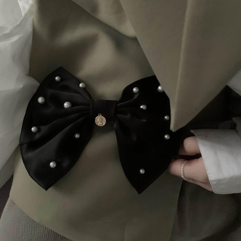 Vintage krém fehér gyöngy masni tiara hajcsat női hajkiegészítők 2022 nyár ÚJ Barrettes női elegáns hajtű