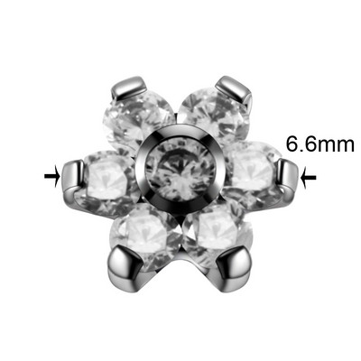 1PC Cristal de titan Floare Dermal Anchor Top Labret Cartilaj Tragus Piercing Buză Ureche Helix CBR Nas Vagin Piercing Bijuterii