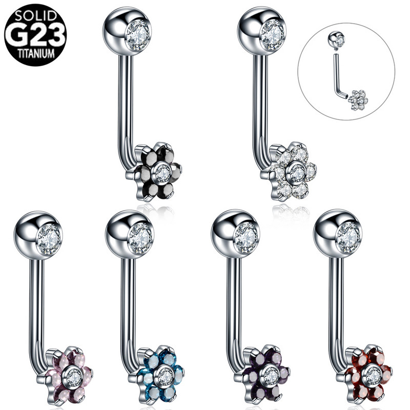 1PC Cristal de titan Floare Dermal Anchor Top Labret Cartilaj Tragus Piercing Buză Ureche Helix CBR Nas Vagin Piercing Bijuterii