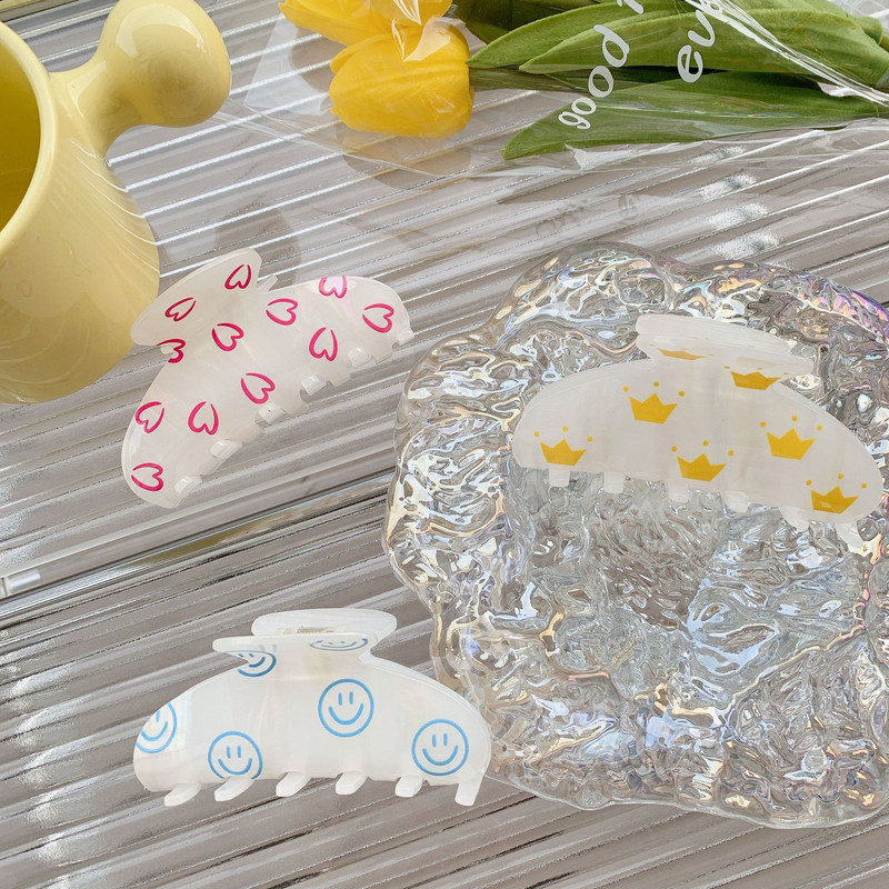 New Trend Lalele Agrafă Sweet Smiley Face Crab Agrafă Love Shark Clip Femei Accesorii Păr Coafă