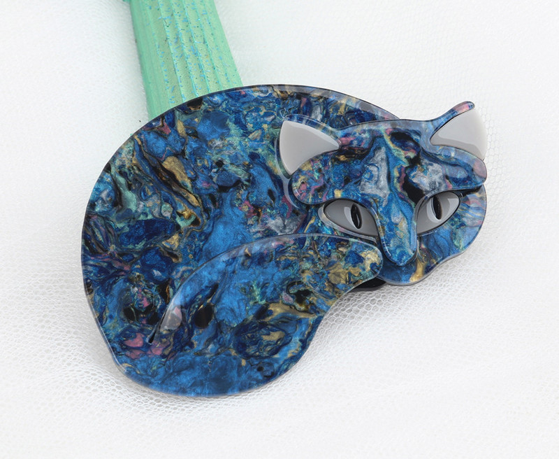 Broșe de vulpe acrilice colorate pește oaie pentru femei Broșe cu animale mari și drăguțe de pisică Ace de rever Moda 2021 Colecții de broșe Cadouri