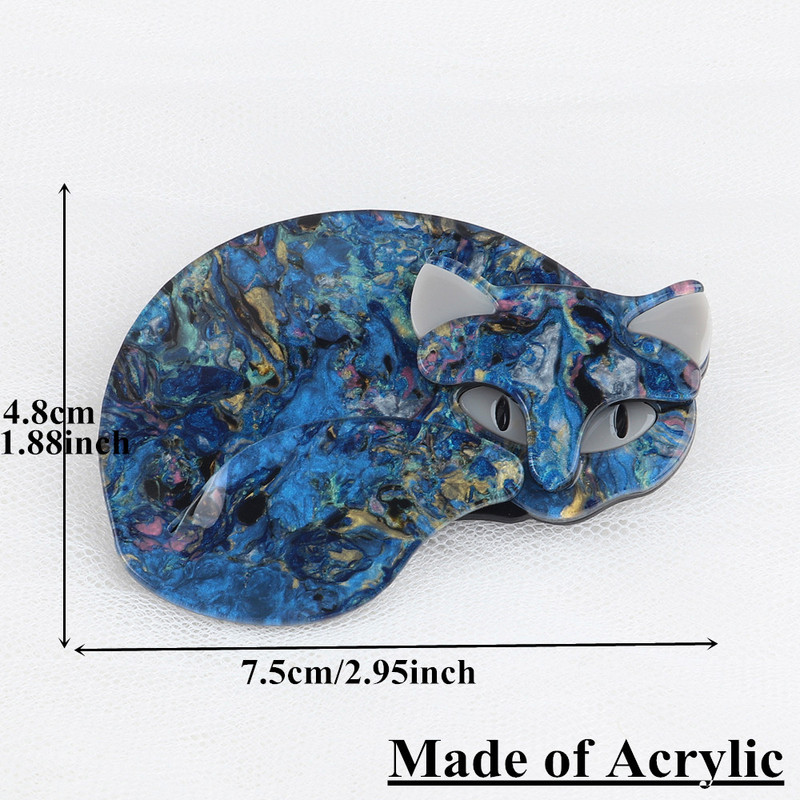 Broșe de vulpe acrilice colorate pește oaie pentru femei Broșe cu animale mari și drăguțe de pisică Ace de rever Moda 2021 Colecții de broșe Cadouri