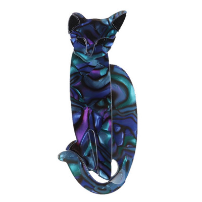 Fish Sheep Lovely Blue Acrilic Pisici Broșe pentru femei Articole din rășină Animal Femeie Broșă și ace Insigne Bijuterii Cadouri de Anul Nou