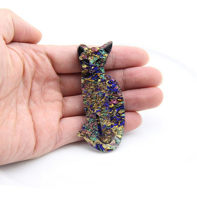 Fish Sheep Lovely Blue Acrilic Pisici Broșe pentru femei Articole din rășină Animal Femeie Broșă și ace Insigne Bijuterii Cadouri de Anul Nou