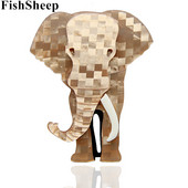 FishSheep divat akril nagy elefánt bross szép állat Thaiföld elefánt gyanta melltűk tűk Ékszerek nőknek ajándékok