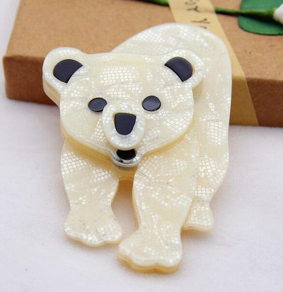 Broșe acrilice cu urs polar pește oaie pentru femei, rășină animală minunată, broșă pentru rever, bijuterii, insignă pentru femei, accesorii pentru haine