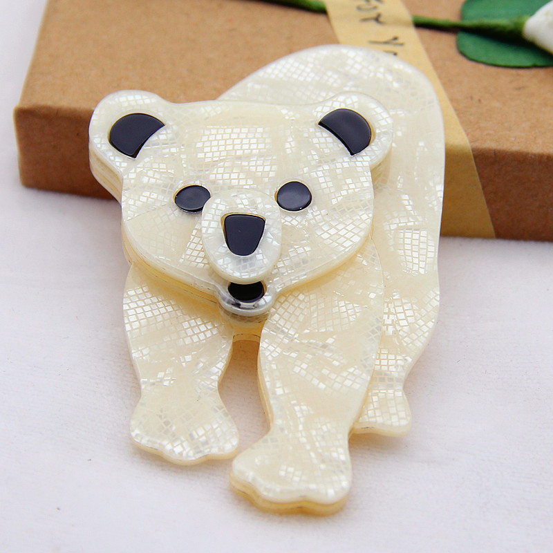 Broșe acrilice cu urs polar pește oaie pentru femei, rășină animală minunată, broșă pentru rever, bijuterii, insignă pentru femei, accesorii pentru haine