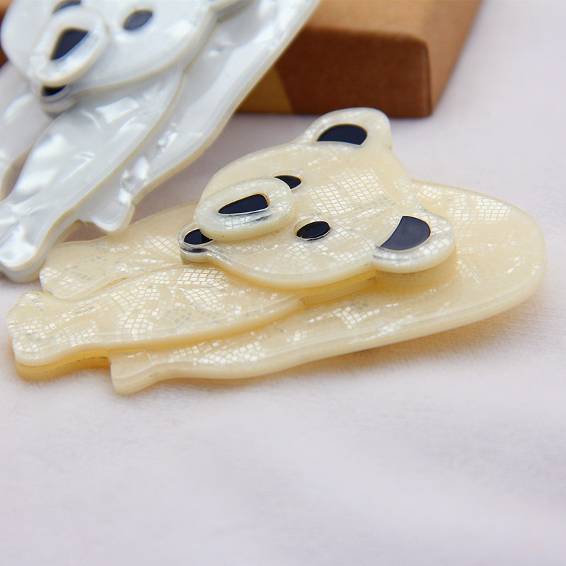 Broșe acrilice cu urs polar pește oaie pentru femei, rășină animală minunată, broșă pentru rever, bijuterii, insignă pentru femei, accesorii pentru haine